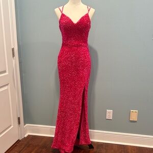 Berlinnova Pink Sequin Corset Formal Gown Size 4